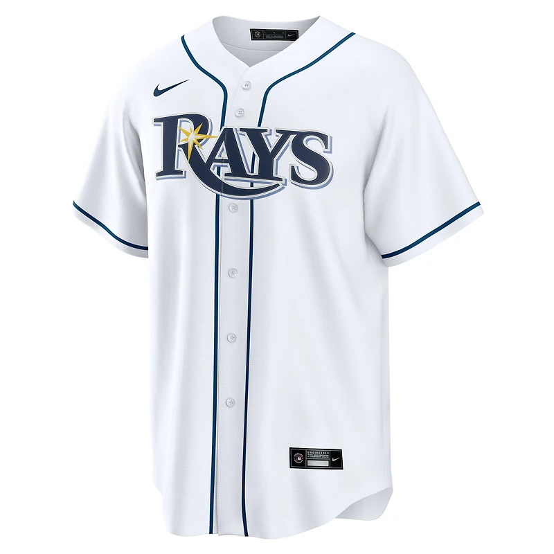 Youth Nike Junior Caminero White Tampa Bay Rays Home Replica Jersey