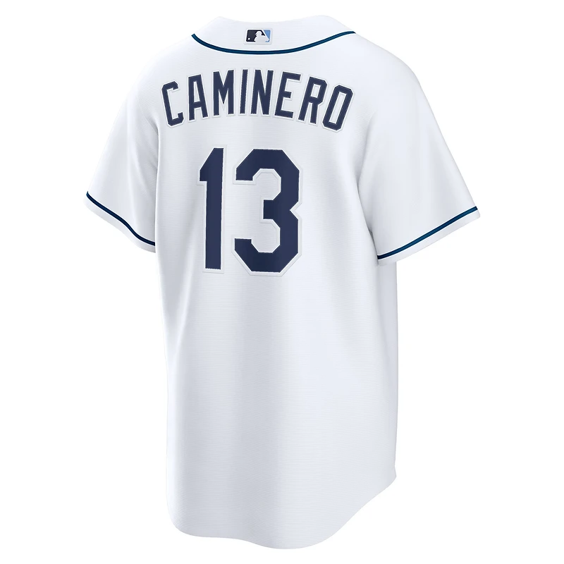 Maillot Nike Junior Caminero blanc pour enfant, réplique domicile des Rays de Tampa Bay