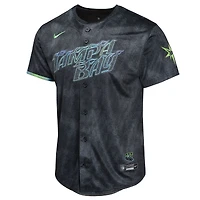 Youth Nike Shane McClanahan Charcoal Tampa Bay Rays 2024 City Connect Limited Player Jersey