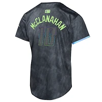 Maillot de joueur Nike Shane McClanahan Charcoal Tampa Bay Rays 2024 City Connect Limited pour jeune