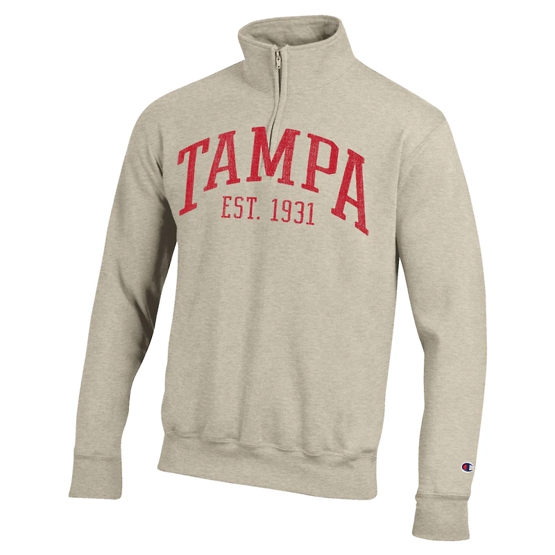 Pull à col zippé Champion crème Tampa Spartans pour homme