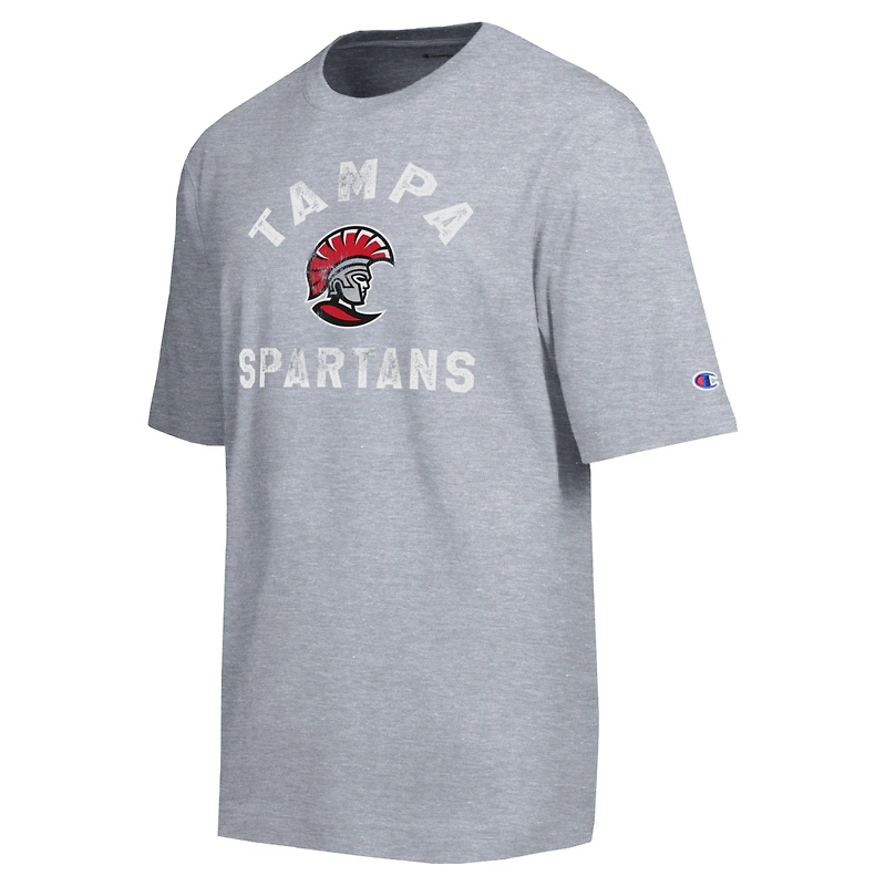 T-shirt d'équipe vieilli Champion Heather Gray Tampa Spartans pour hommes