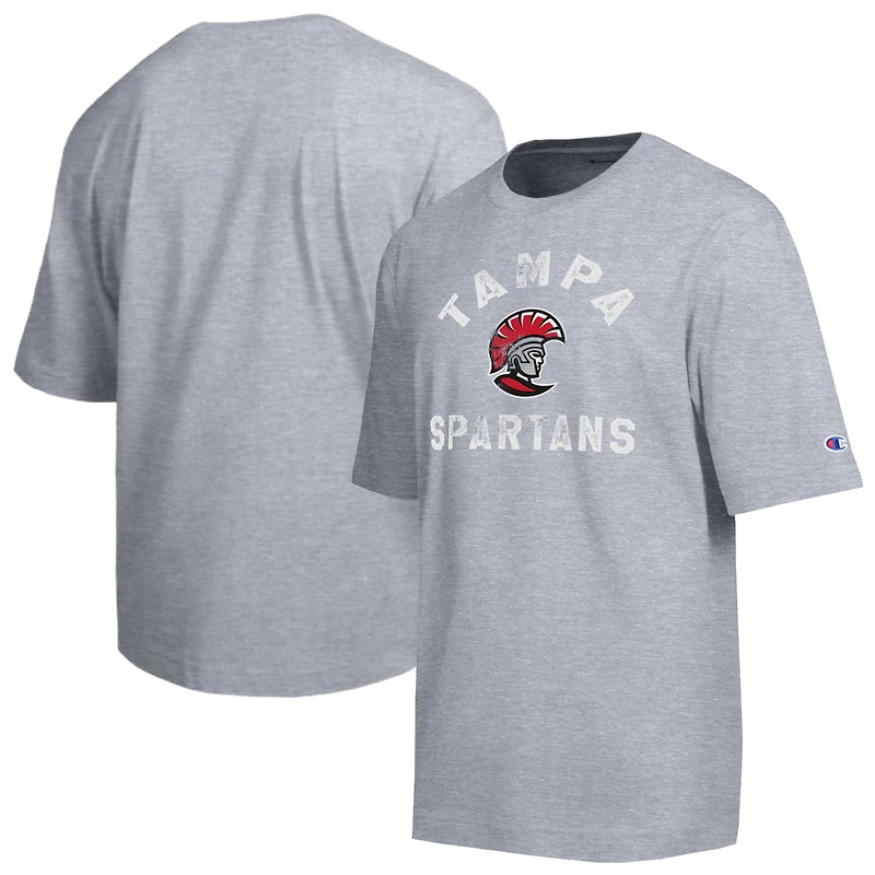 Men's Champion Heather Gray Tampa Spartans Weathered Team T-Shirt