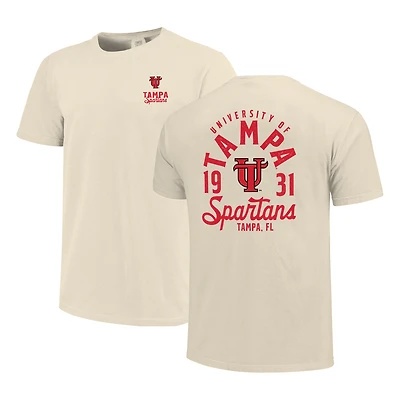 Men's Cream Tampa Spartans Comfort Colors Mascot Overlay T-Shirt