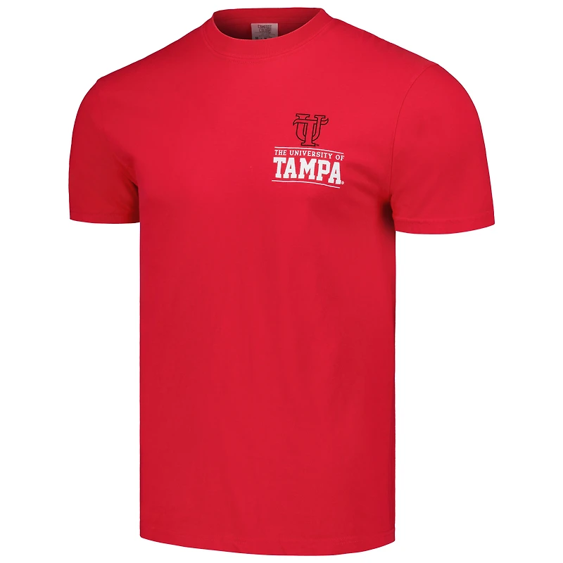 Men's Red University of Tampa Spartans Logo Campus Icon T-Shirt