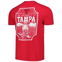 Men's Red University of Tampa Spartans Logo Campus Icon T-Shirt