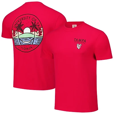 Unisex Red Tampa Spartans Scenic Comfort Colors T-Shirt