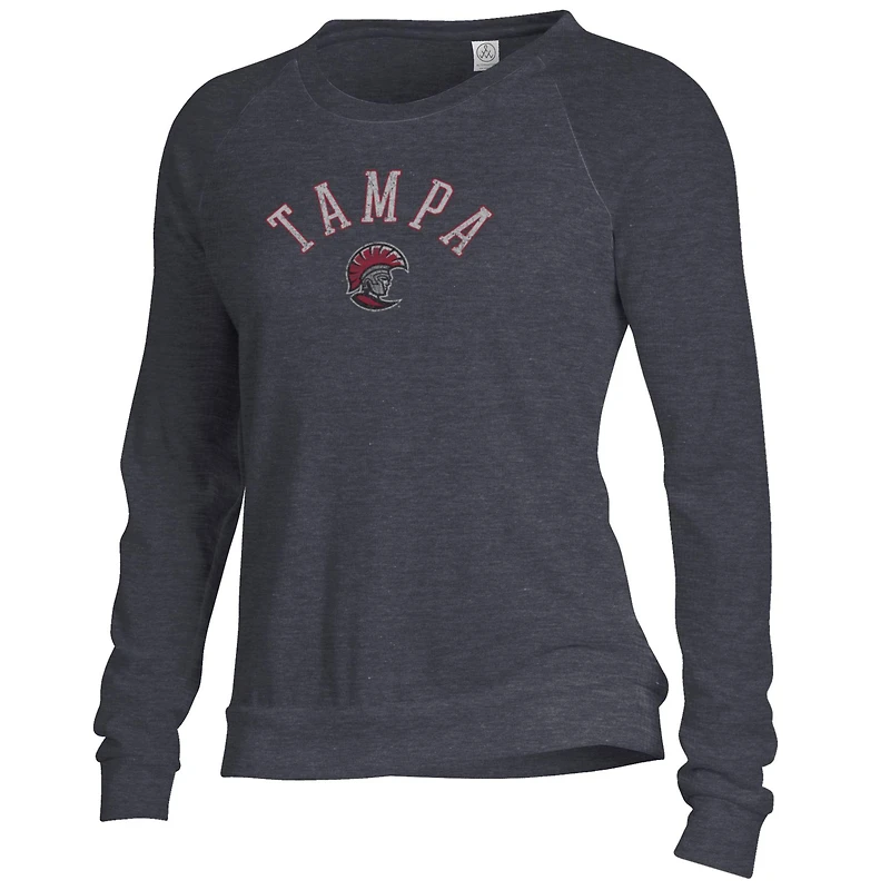 Women's Alternative Apparel Black University of Tampa Spartans Slouchy Pullover Sweatshirt