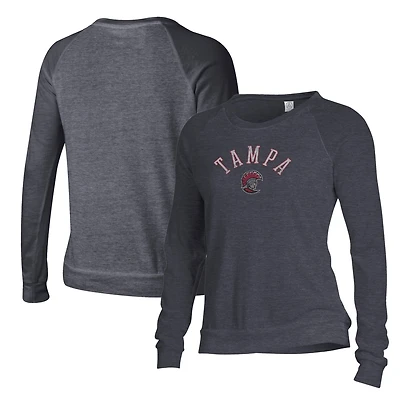 Women's Alternative Apparel Black University of Tampa Spartans Slouchy Pullover Sweatshirt