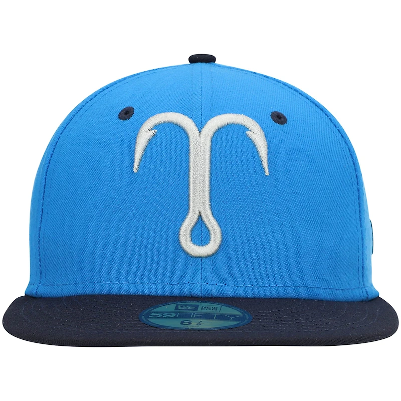 Casquette ajustée New Era Tampa Tarpons Authentic Collection Team Alternate 59FIFTY bleu clair pour homme