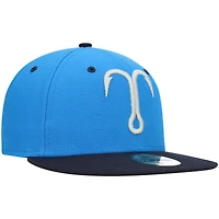 Casquette ajustée New Era Tampa Tarpons Authentic Collection Team Alternate 59FIFTY bleu clair pour homme