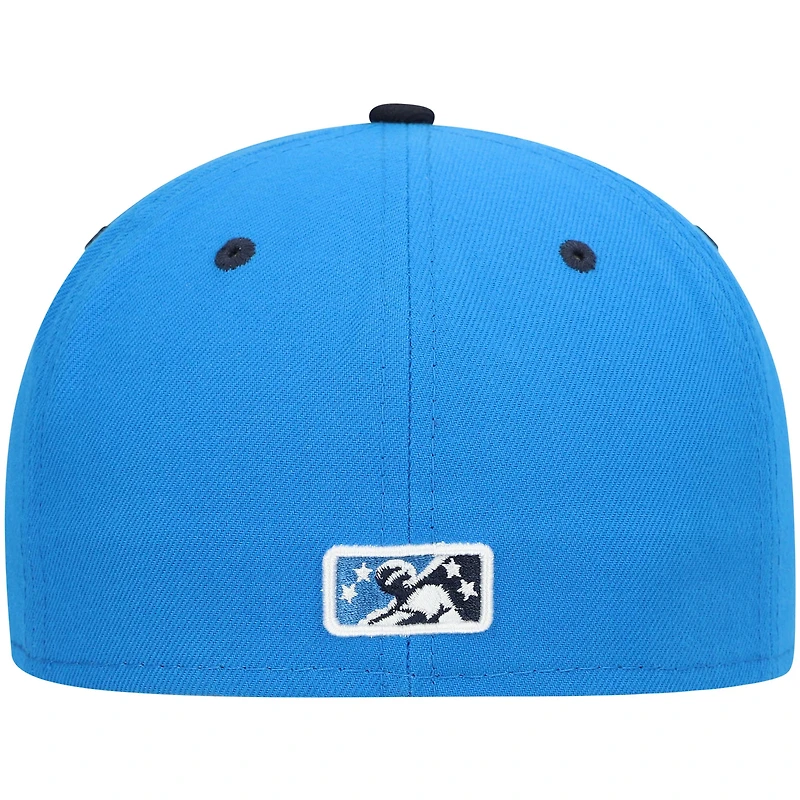 Casquette ajustée New Era Tampa Tarpons Authentic Collection Team Alternate 59FIFTY bleu clair pour homme