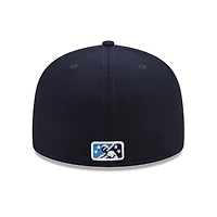 Casquette ajustée New Era Tampa Tarpons Marvel x Minor League 59FIFTY pour homme, blanc/bleu marine
