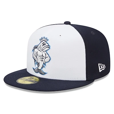 Casquette ajustée New Era Tampa Tarpons Marvel x Minor League 59FIFTY pour homme, blanc/bleu marine