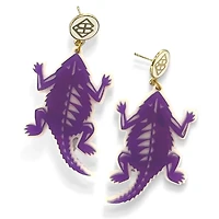 Brianna Cannon TCU Horned Frogs Boucles d'oreilles avec grand logo
