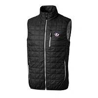 Cutter & Buck Black TCU Horned Frogs Primary Team Logo Rainier PrimaLoft Eco Insulated Full-Zip Puffer Vest