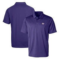 Polo extensible texturé Cutter & Buck violet TCU Horned Frogs, logo principal de l'équipe.