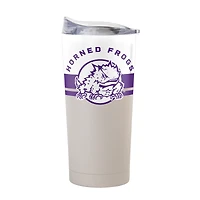 Gobelet isotherme Logo Brands TCU Horned Frogs 20 oz Horizon à revêtement en poudre