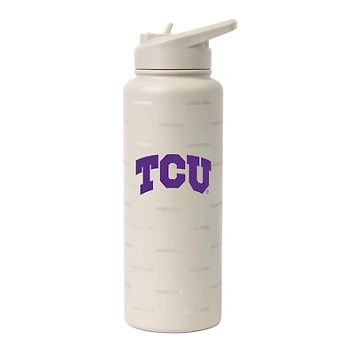 Bouteille de 34 oz Logo Brands TCU Horned Frogs Sand Ghost Quencher