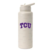 Bouteille de 34 oz Logo Brands TCU Horned Frogs Sand Ghost Quencher