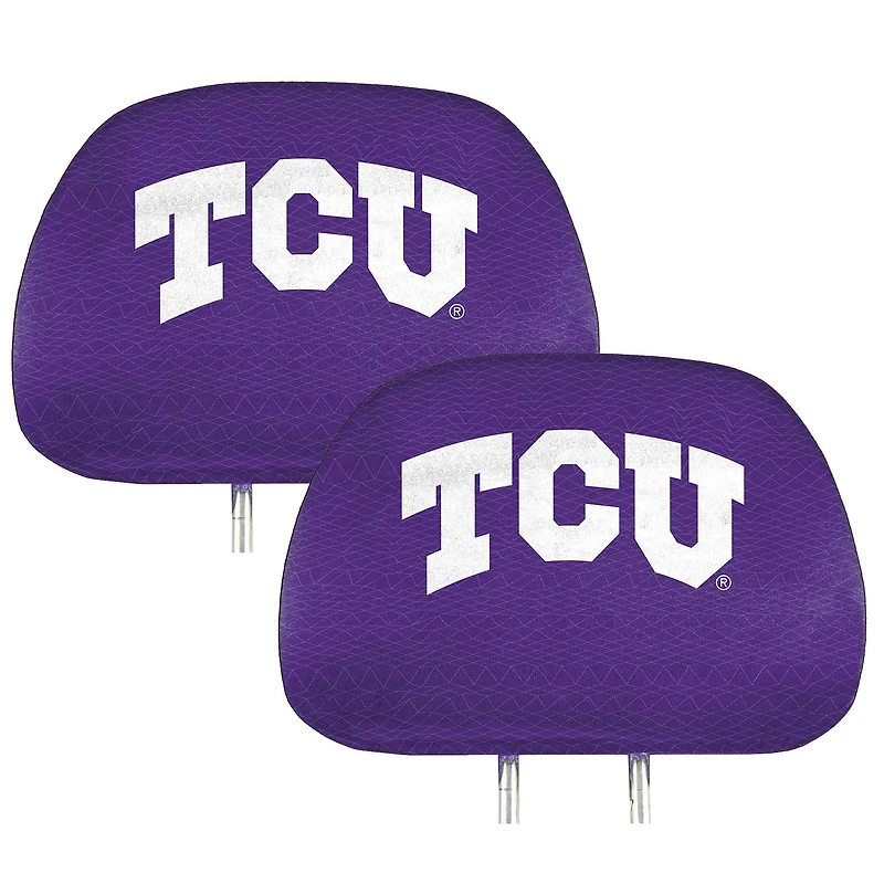 Housses d'appuie-tête imprimées Logo Brands TCU Horned Frogs (lot de deux)