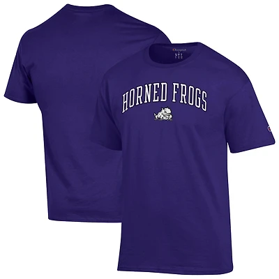 T-shirt violet Champion pour homme avec logo Arch Over des TCU Horned Frogs