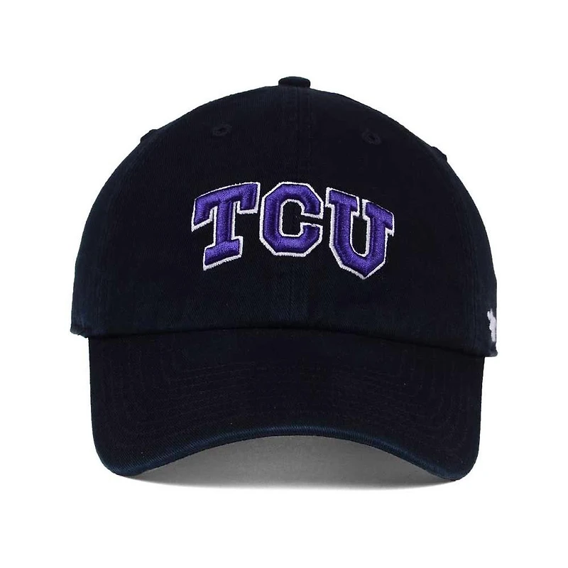 Casquette ajustable '47 Black TCU Horned Frogs Clean Up pour homme