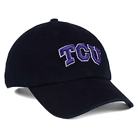 Men's '47 Black TCU Horned Frogs Clean Up Adjustable Hat