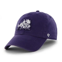 Men's '47  Purple TCU Horned Frogs Clean Up Adjustable Hat