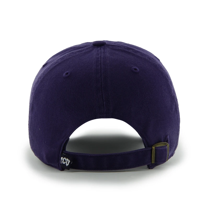 Men's '47 Purple TCU Horned Frogs Clean Up Adjustable Hat