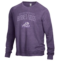 Men's Alternative Apparel Heathered Purple TCU Horned Frogs The Champ Raglan Pullover Sweatshirt