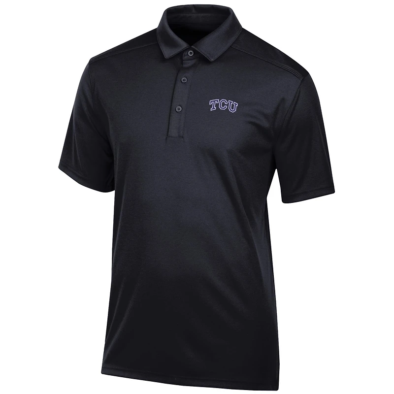 Men's Black TCU Horned Frogs Classic Jacquard Polo
