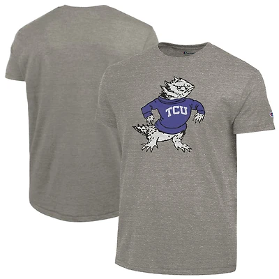 Men's Champion  Charcoal TCU Horned Frogs Vintage Triumph Tri-Blend T-Shirt