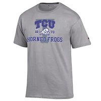 Men's Champion Heather Gray TCU Horned Frogs Varsity T-Shirt