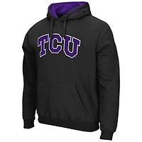 Sweat à capuche Colosseum Black TCU Horned Frogs Arch & Logo 3.0 pour homme