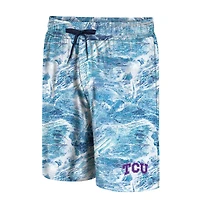 Colosseum Blue TCU Horned Frogs Realtree Aspect Ohana Short de bain pour homme
