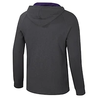 Men's Colosseum  Charcoal TCU Horned Frogs Dujour Ralgan Long Sleeve Henley Hoodie T-Shirt
