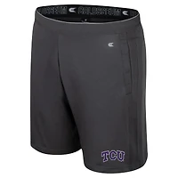 Men's Colosseum Charcoal TCU Horned Frogs Forget Shorts