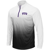 Men's Colosseum Gray TCU Horned Frogs Magic Team Logo Quarter-Zip Jacket