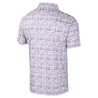 Men's Colosseum Purple TCU Horned Frogs It's Time! Allover Print Polo