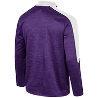 Men's Colosseum Purple TCU Horned Frogs Marled Half-Zip Jacket