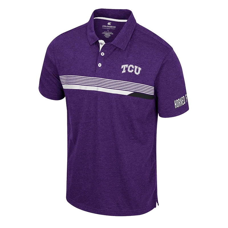 Colosseum Purple TCU Horned Frogs No Problemo Polo pour homme