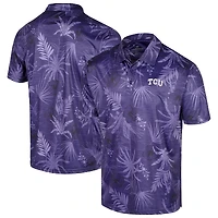 Polo violet Colosseum pour homme de l'équipe TCU Horned Frogs Palms