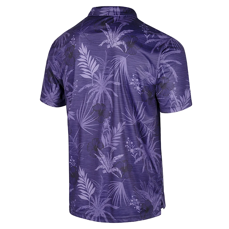 Polo violet Colosseum pour homme de l'équipe TCU Horned Frogs Palms