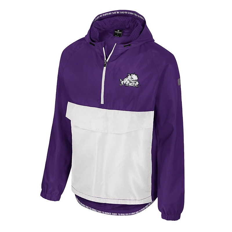 Men's Colosseum  Purple TCU Horned Frogs Reloaded Anorak Half-Zip Jacket