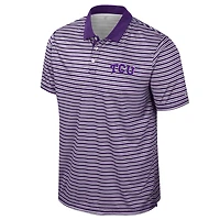 Polo rayé violet Colosseum TCU Horned Frogs pour homme