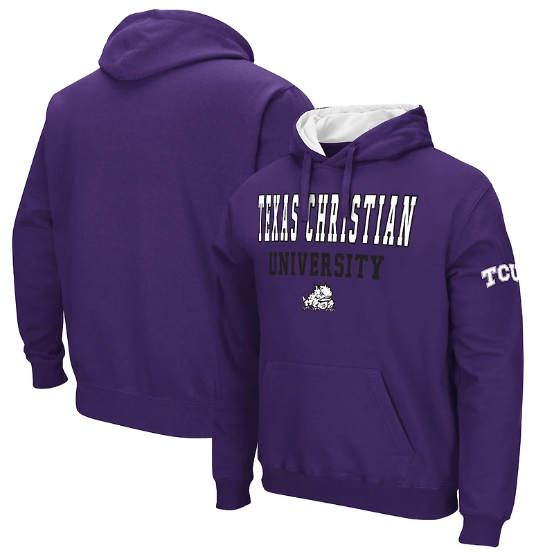 Men's Colosseum Purple TCU Horned Frogs Sunrise Pullover Hoodie