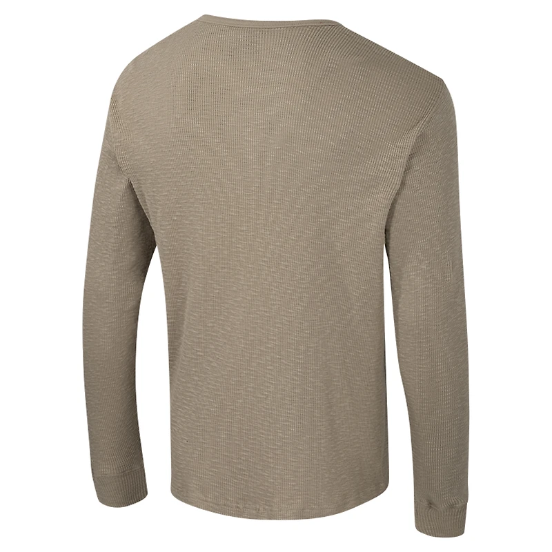 Men's Colosseum  Tan TCU Horned Frogs Great Outdoors Henley Long Sleeve Shirt