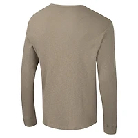 Men's Colosseum  Tan TCU Horned Frogs Great Outdoors Henley Long Sleeve Shirt