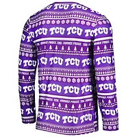 Concepts Sport Violet TCU Horned Frogs Swivel T-shirt et pantalon à manches longues pour homme